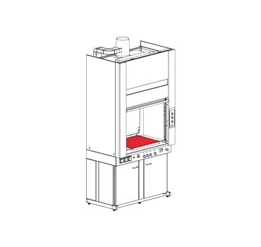 Шкафы вытяжные Euromax с нагревательными платформами стеклопластик